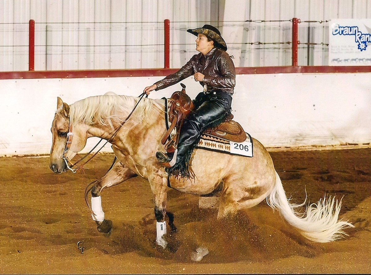 Crusin Whiz, palomino reining stallion by Topsail Whiz out of a Fritz Command mare